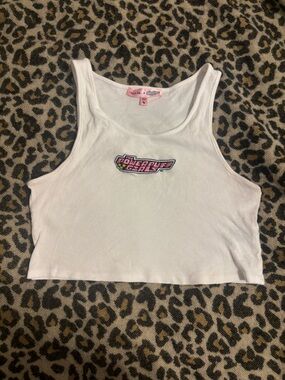 Dolls Kill X Powerpuff Girls White Ribbed Tank
